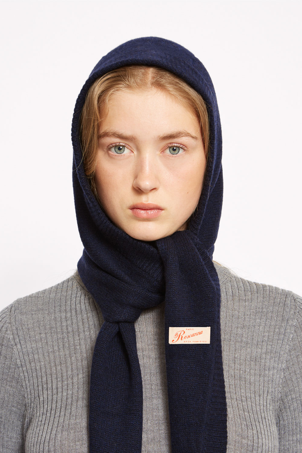 ROSEANNA Капюшон-косынка из бленда кашемира и шерсти оттенка navy blue