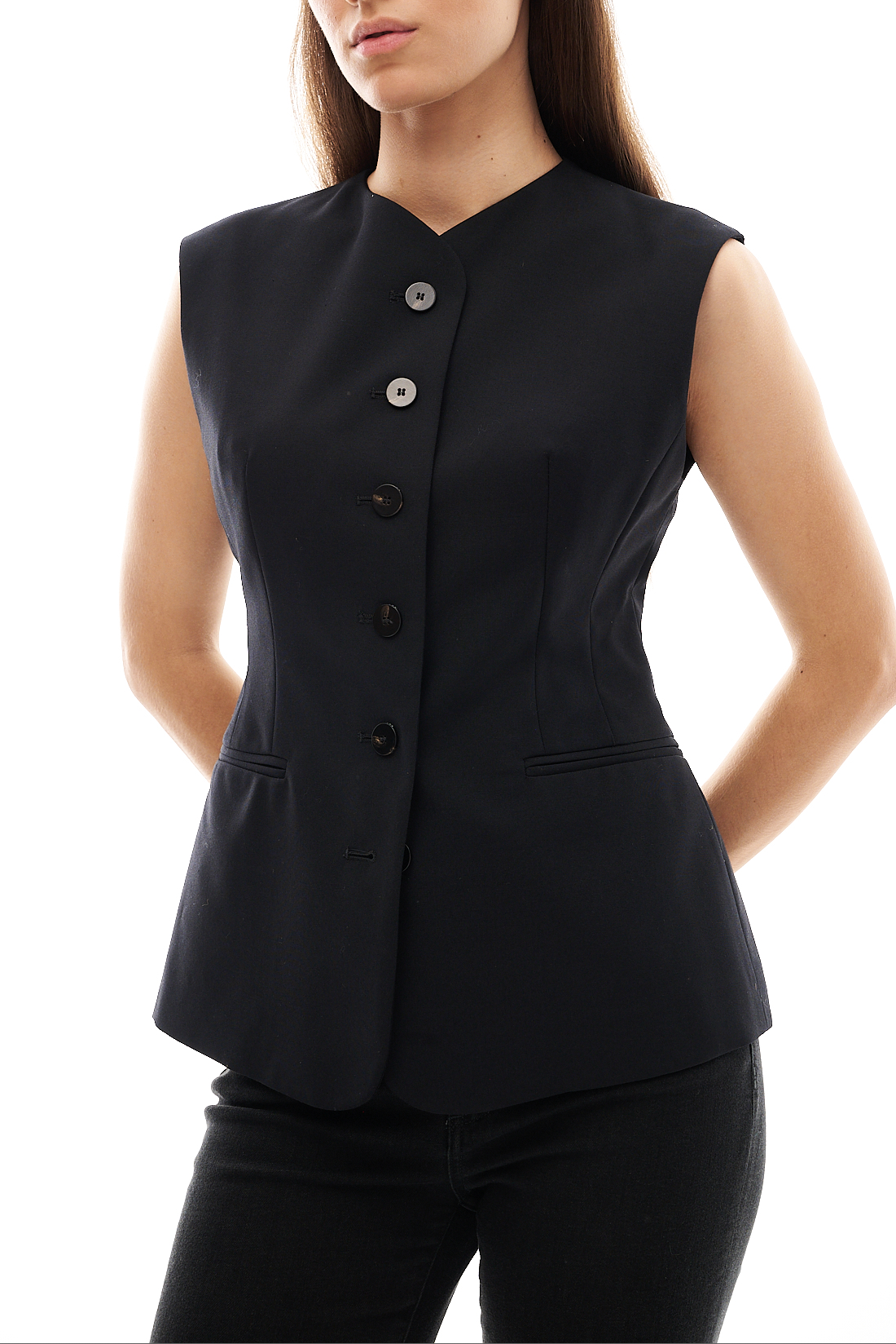 ROSEANNA  Жилет JESSIE с фигурной линией ворота