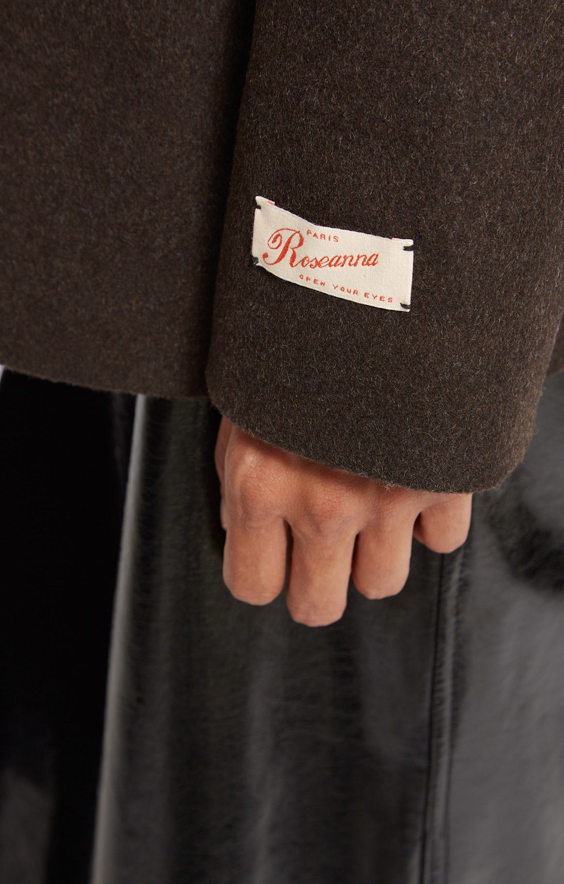 ROSEANNA  Жакет KAIA c шалевым воротником из премиальной костюмной  шерсти оттенка горького шоколада