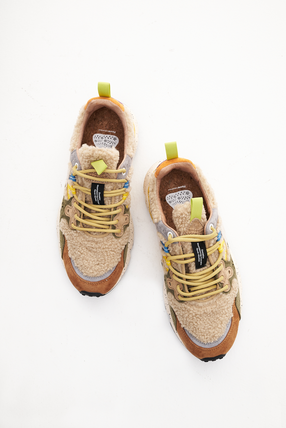 FLOWER MOUNTAIN Кроссовки треккинговые YAMANO 3 из комбинированно й замши и овчины teddy