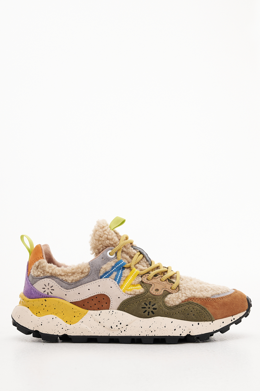 FLOWER MOUNTAIN Кроссовки треккинговые YAMANO 3 из комбинированно й замши и овчины teddy