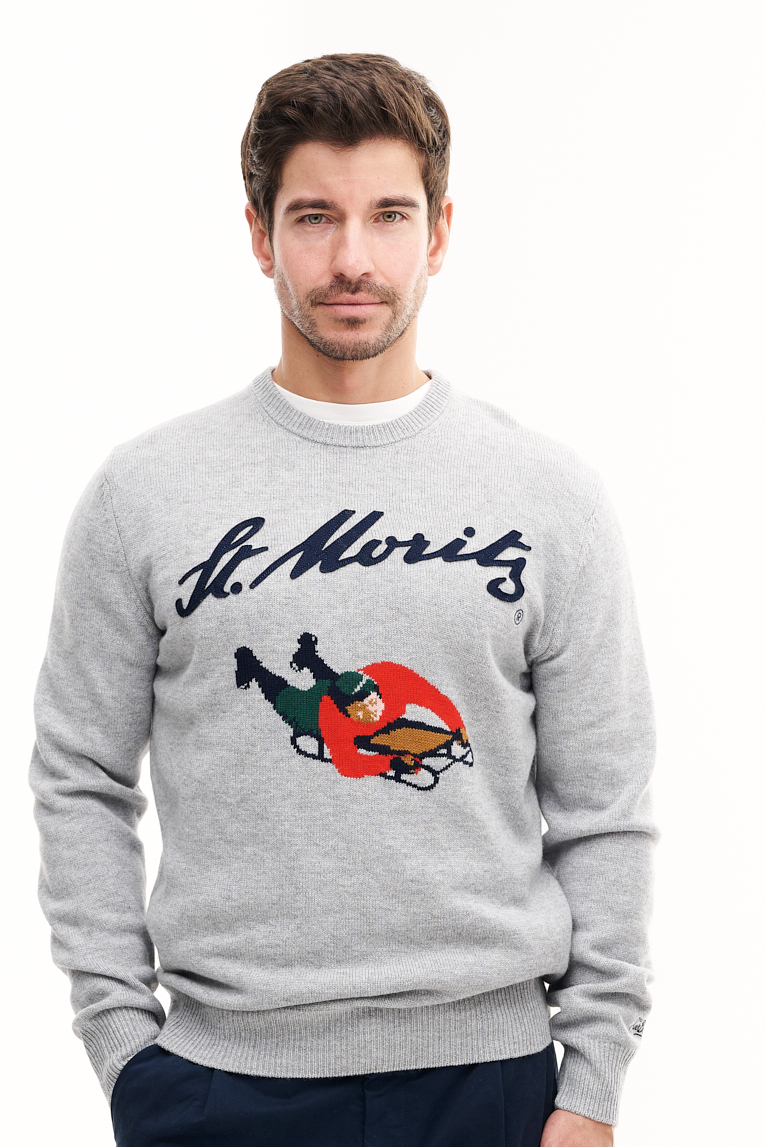 MC2 SAINT BARTH  Пуловер из бленда кашемира и шерсти с аппликацией  ‘St. Moritz’