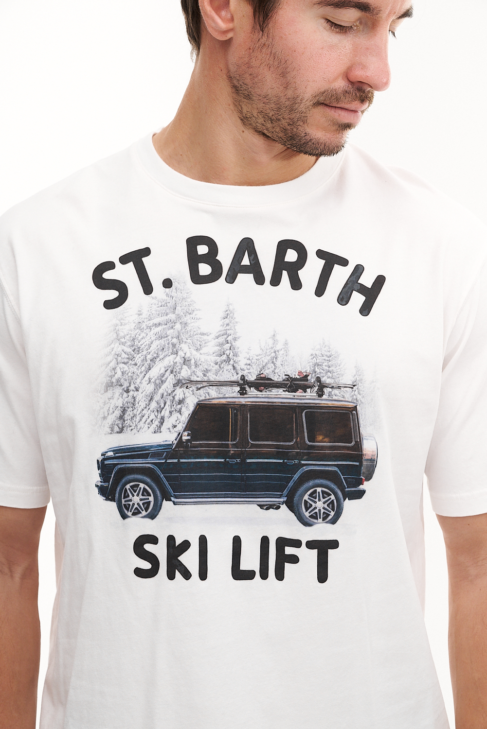 MC2 SAINT BARTH Футболка из плотного зимнего хлопка CAR LIFT