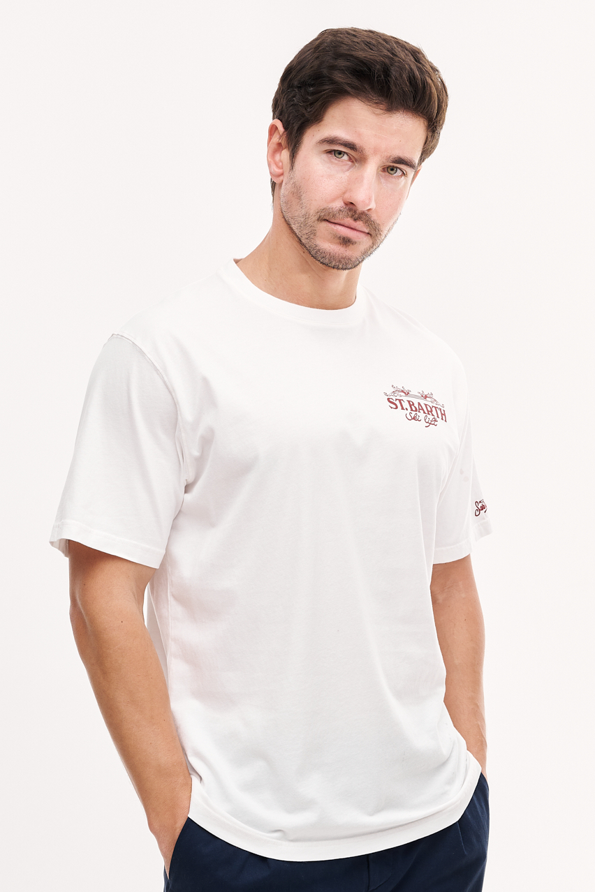 MC2 SAINT BARTH Футболка из плотного зимнего хлопка MOUNTAIN CAR