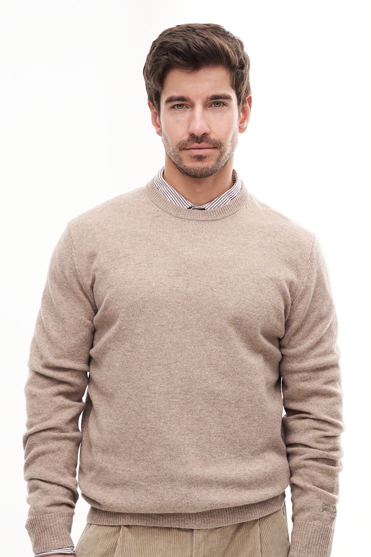 MC2 SAINT BARTH  Пуловер из овечьей шерсти оттенка кэмел