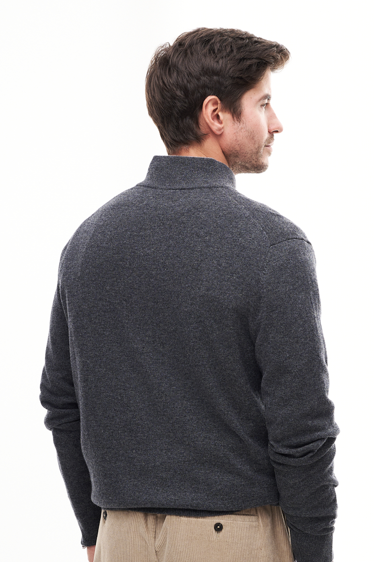 MC2 SAINT BARTH  Пуловер с застежкой на пуговицах по горловине из бленда кашемира и шерсти