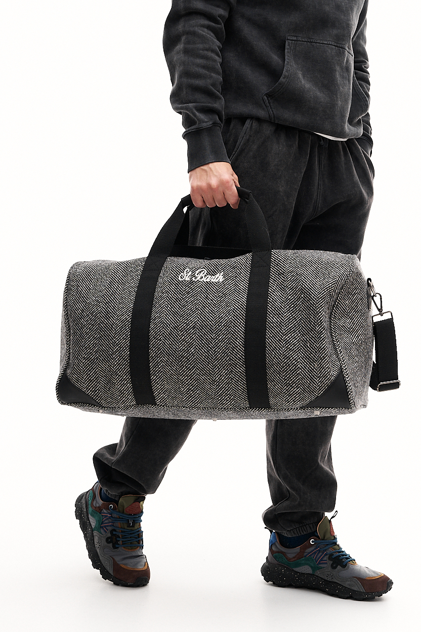 MC2 SAINT BARTH  Сумка дорожная JETLEG с внешней отделкой из твидовой шерсти