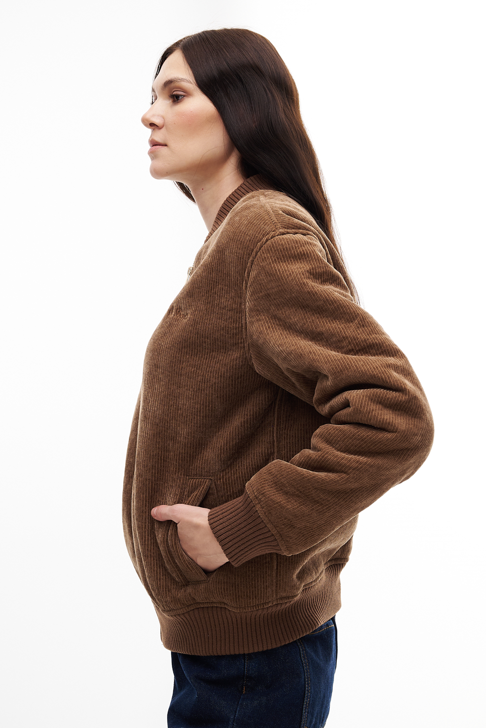 MC2 SAINT BARTH Бомбер из велюра оттенка карамели на  утепленном подкладе из шерсти овчины