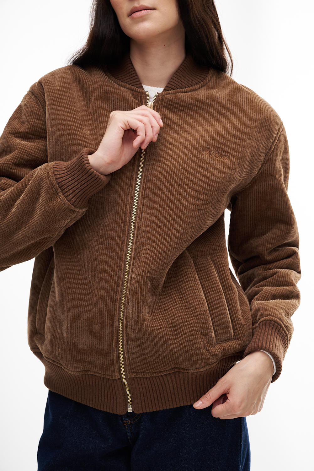 MC2 SAINT BARTH Бомбер из велюра оттенка карамели на  утепленном подкладе из шерсти овчины