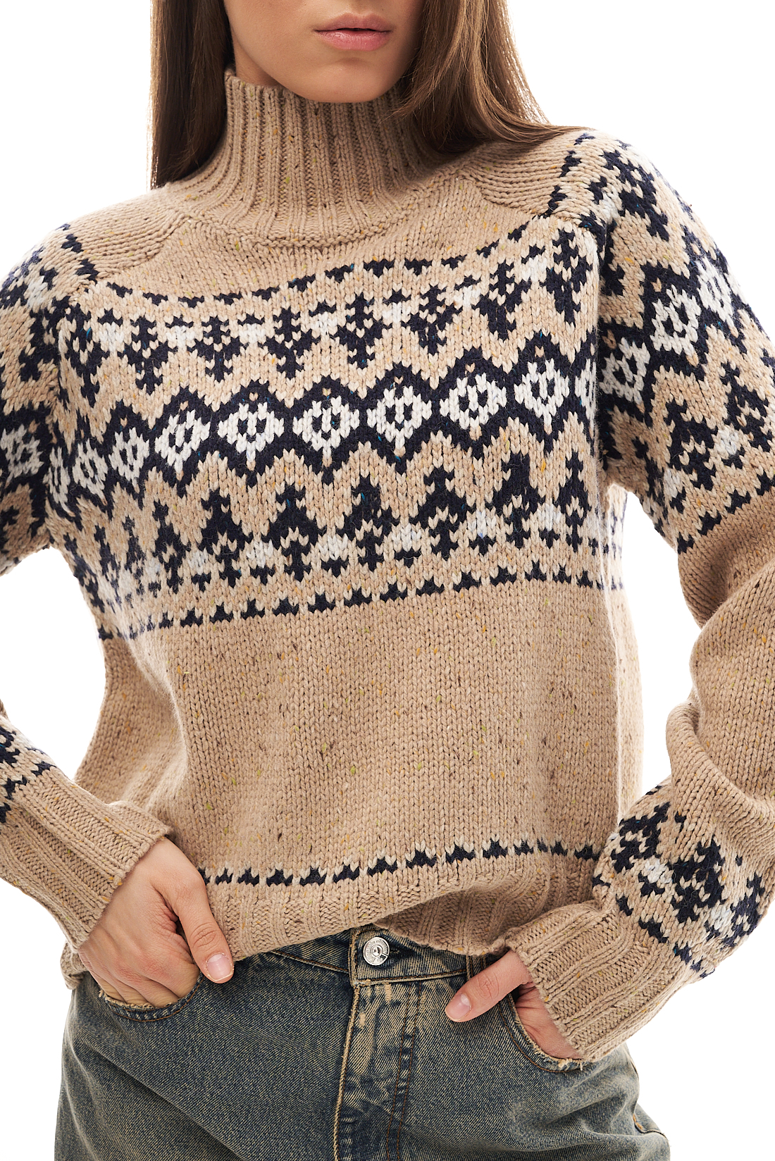 MC2 SAINT BARTH Свитер в рустикальной  эстетике со скандинавском узором