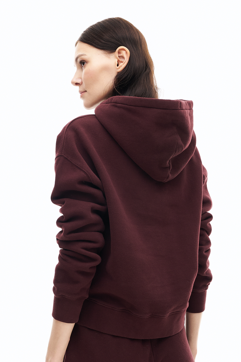MC2 SAINT BARTH  Худи из зимнего футера оттенка бургундского вина