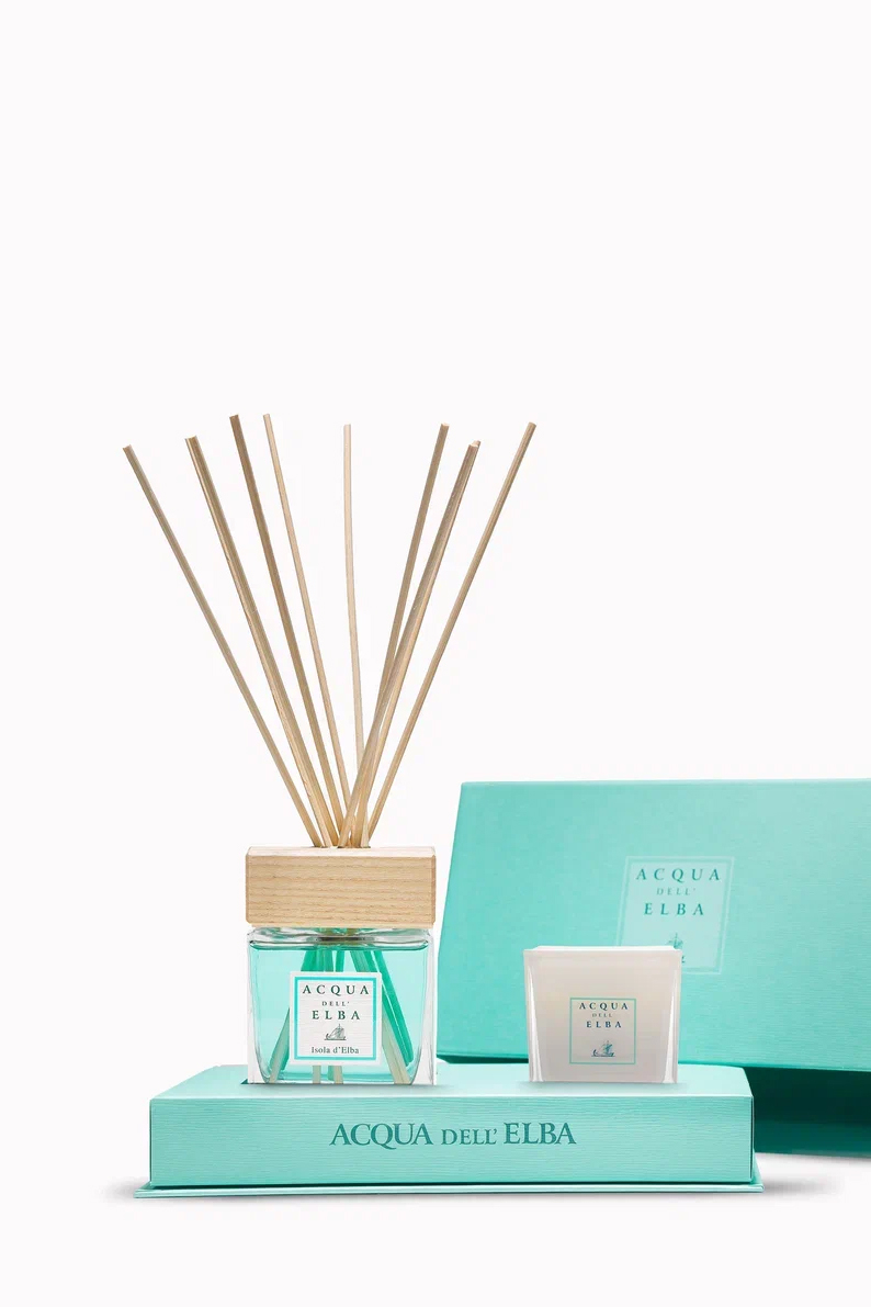ACQUA dell’ELBA Подарочный набор диффузор Isola d`Elba (200мл) и свеча Isola d`Elba (80 гр)