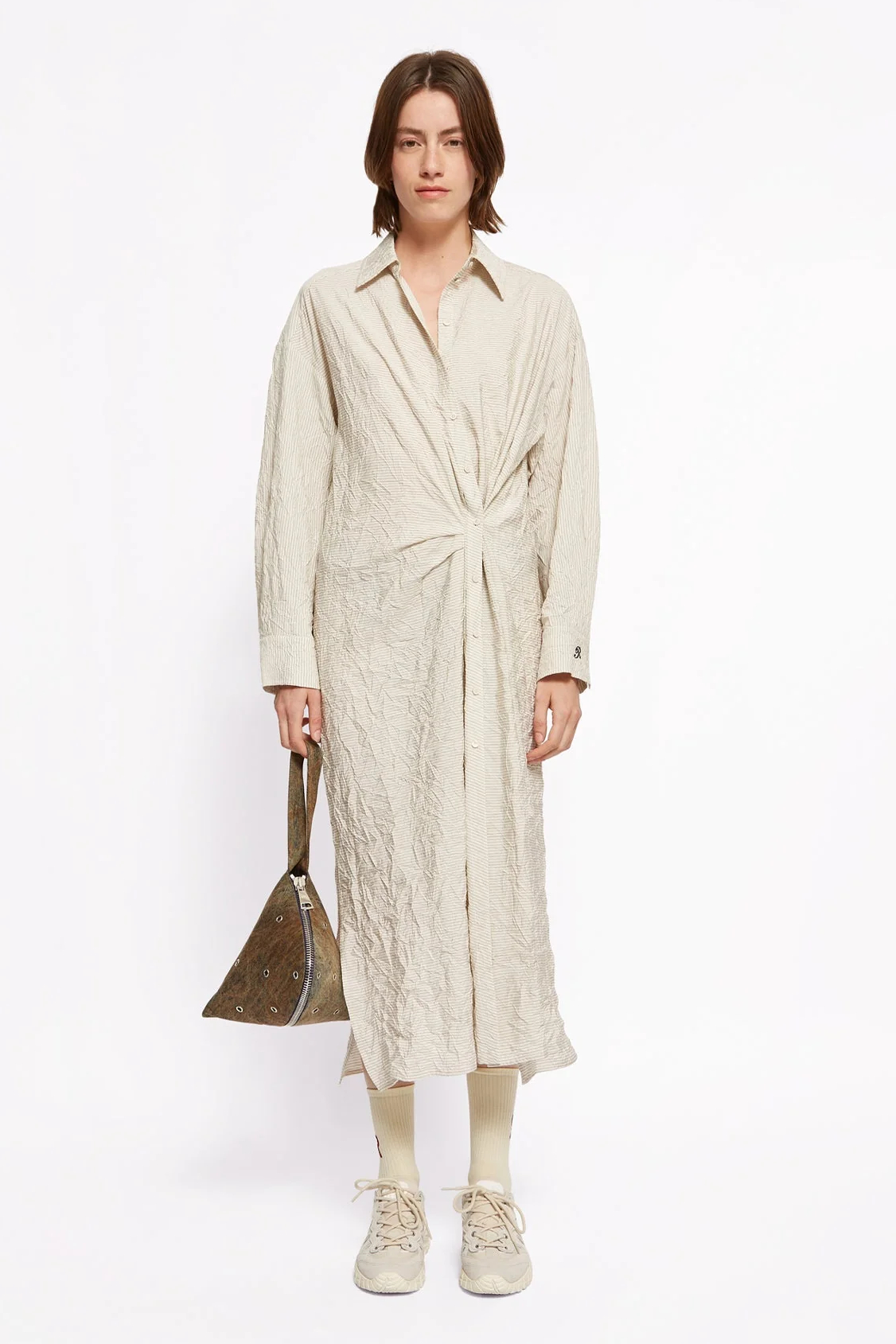 ROSEANNA Платье-трансформер из жатой вискозы с рисунком в полоску