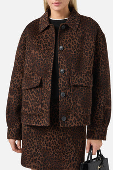 MC2 SAINT BARTH Пальтовая рубашка из двухслойной шерсти handmade с лео-принтом