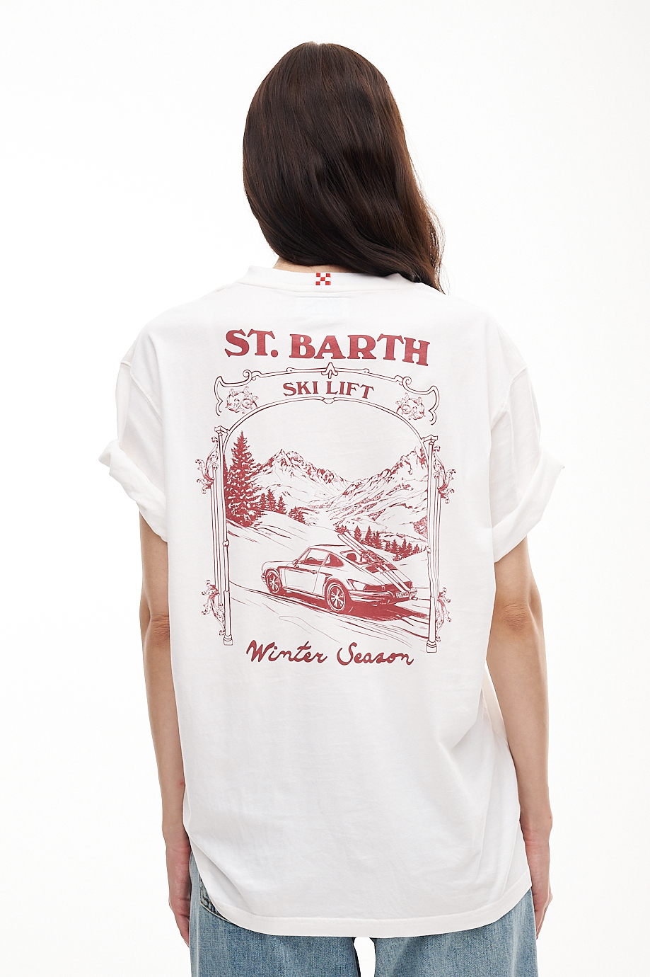 MC2 SAINT BARTH Футболка из плотного зимнего хлопка MOUNTAIN CAR