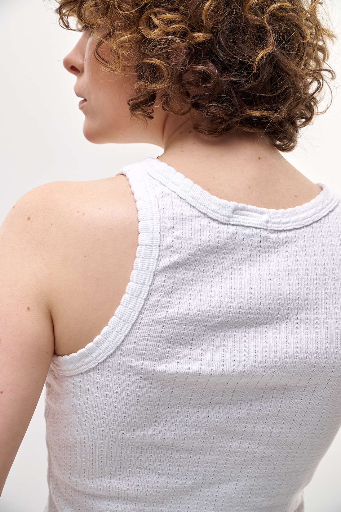 MOTHER Майка из ажурного хлопка