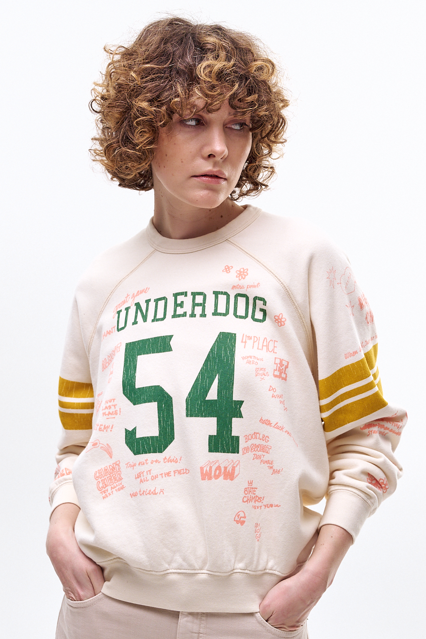 MOTHER Свитшот The Biggie Concert из премиального мягкого футера с фирменным принтом