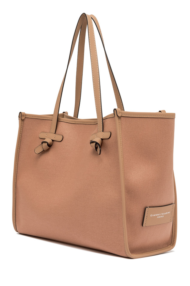 GIANNI CHIARINI Сумка-тоут Marcella Original из хлопка канвас оттенка клубничной пенки