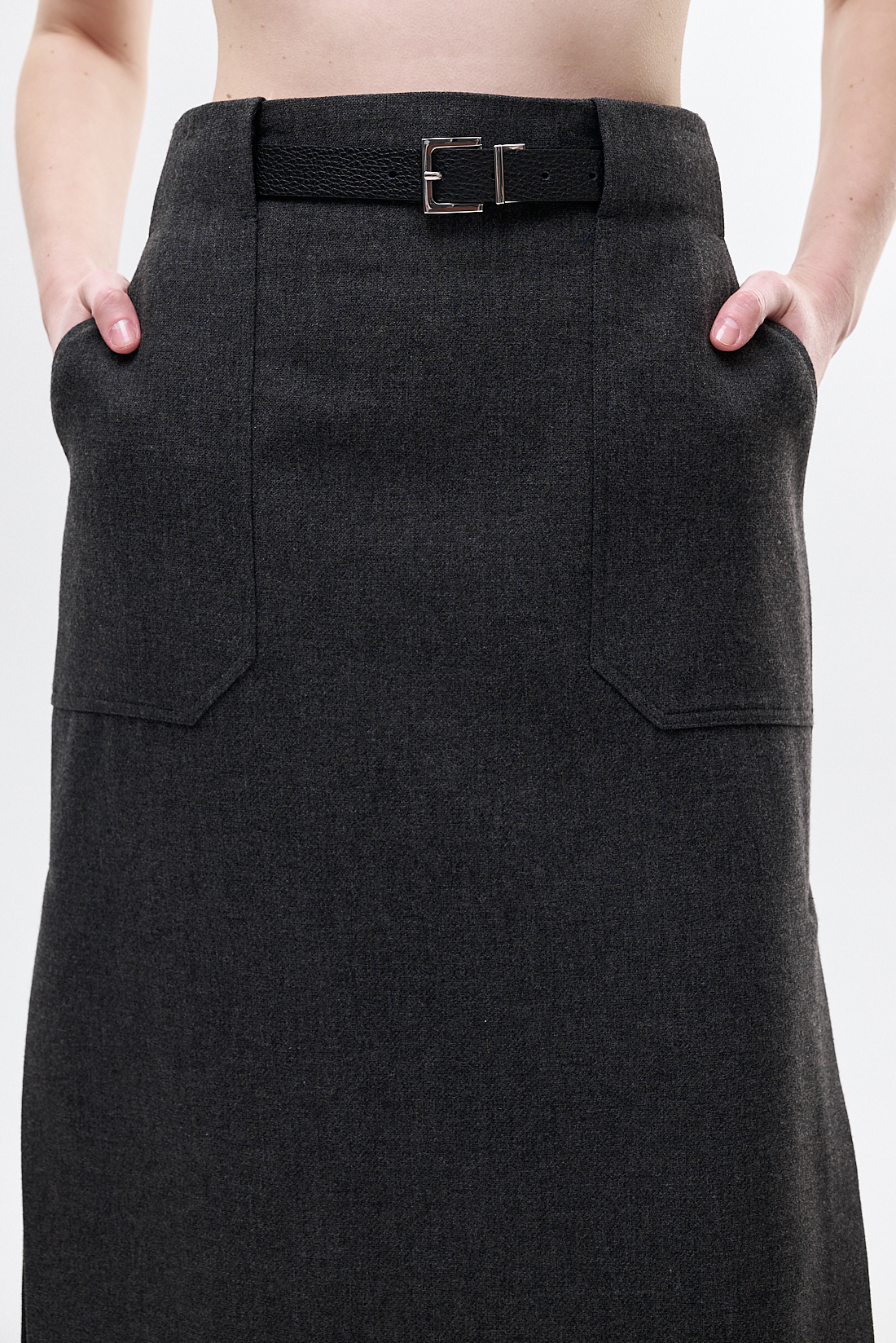 GIANNI CHIARINI Ремень из зернистой кожи с минималистичной пряжкой