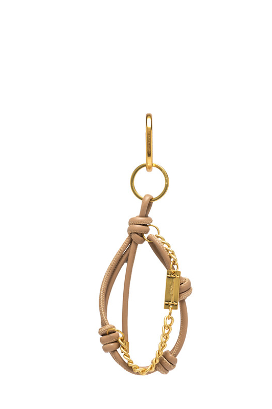 GIANNI CHIARINI Подвеска-брелок на сумку из кожаный жгутов и цепочек