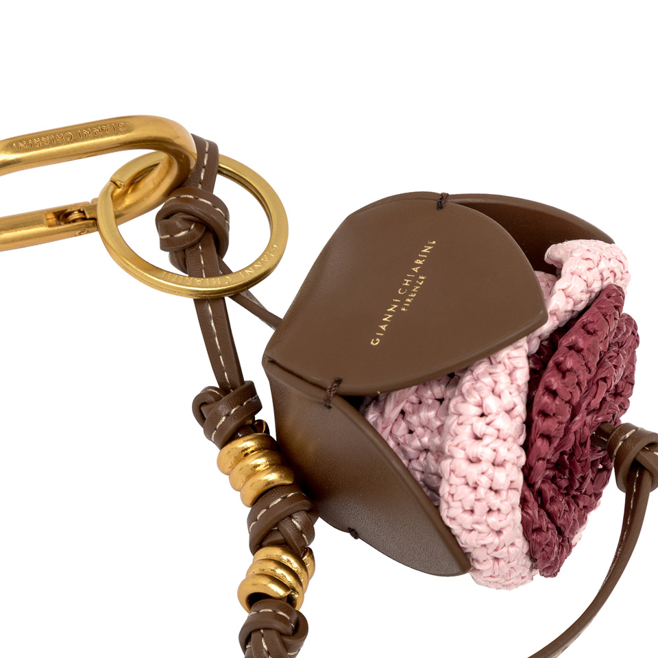 GIANNI CHIARINI Подвеска-брелок на сумку «Цветок» с элементами кроше