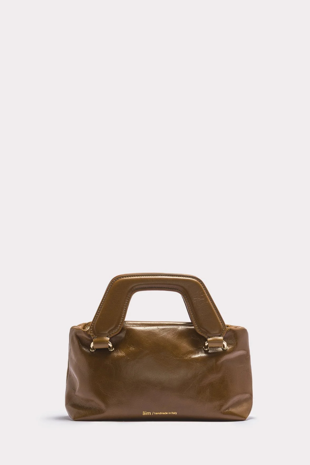 Āim Сумка ALICE nano из премиальной кожи фактуры crinkle медового оттенка