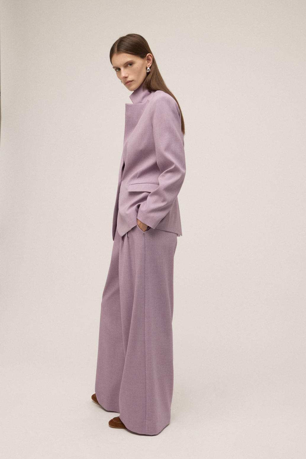 OTTOD'AME Жакет Linda приталенного кроя оттенка аметист