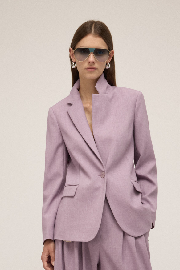 OTTOD'AME Жакет Linda приталенного кроя оттенка аметист