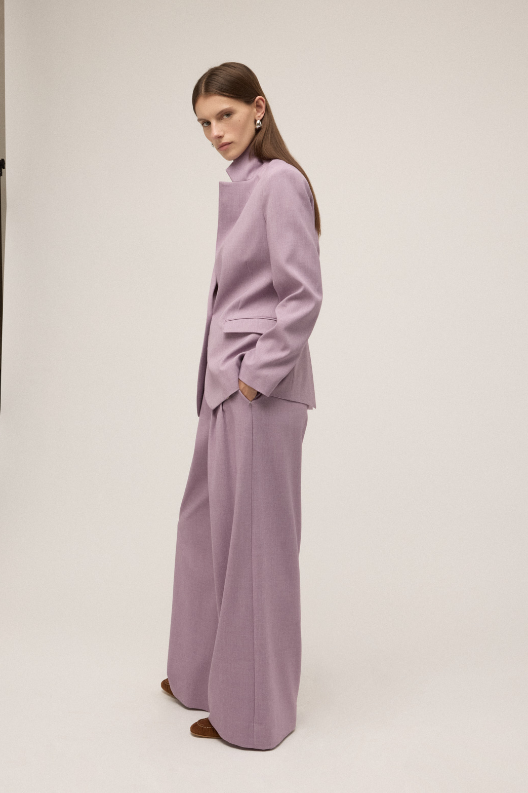OTTOD'AME Брюки-палаццо оттенка аметист