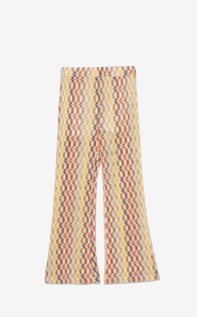 MEME ROAD Брюки ажурной жаккардовой вязки с графическим узором мультиколор