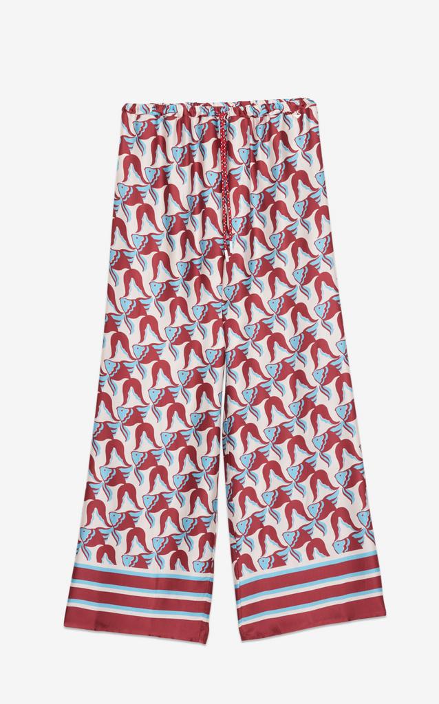 MEME ROAD Брюки на мягком поясе из вискозы с рисунком «рыбки»