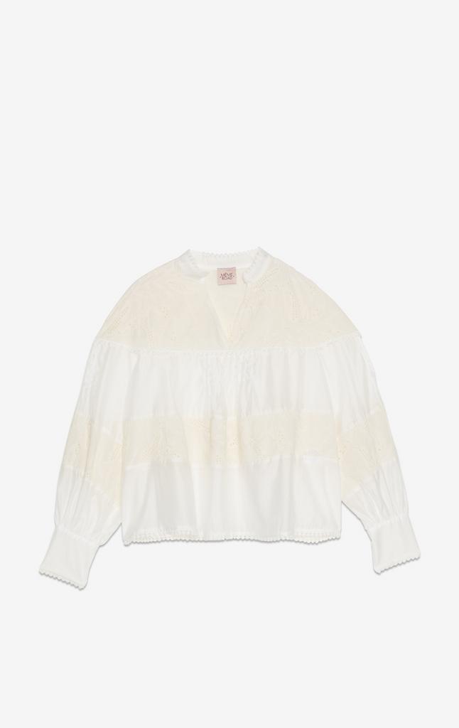 MEME ROAD Блуза в стихе бохо из комбинированного кружева