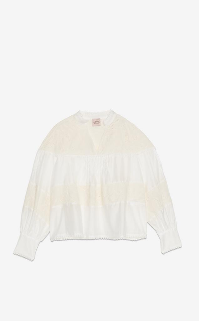 MEME ROAD Блуза в стихе бохо из комбинированного кружева