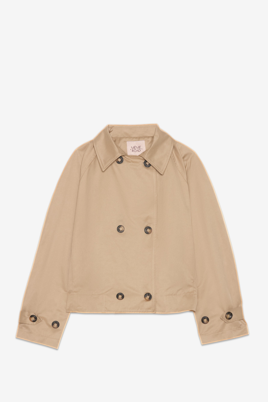 MEME ROAD Куртка-бомбер на двубортной застежке с пелериной по спинке