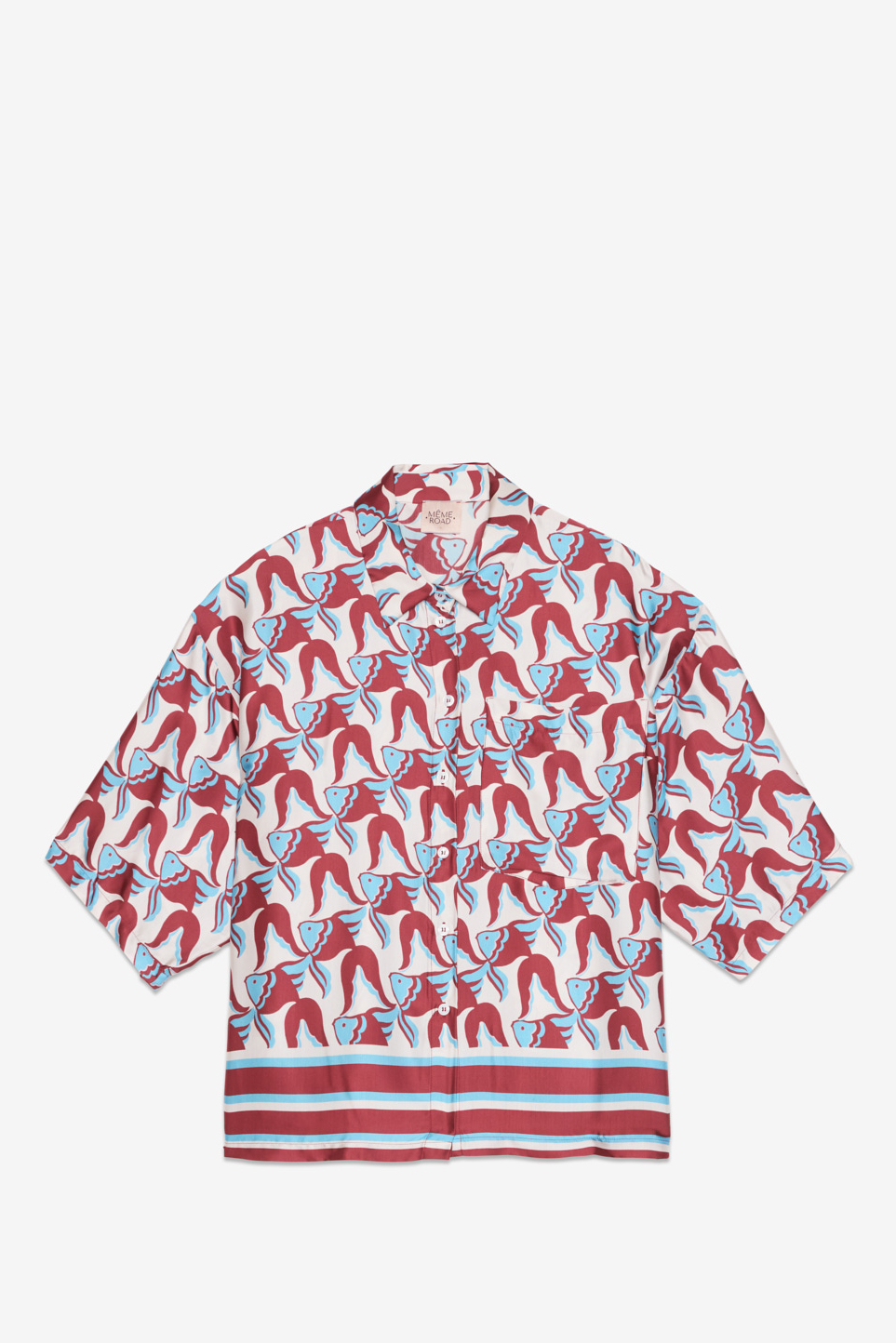 MEME ROAD Рубашка из вискозы с рисунком «рыбки»