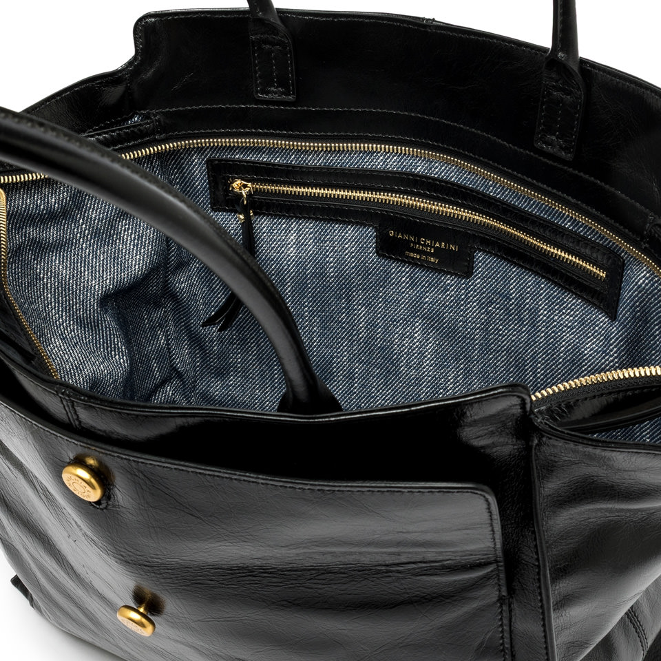 GIANNI CHIARINI Сумка CHER big из премиальной кожи с лаковым финишем