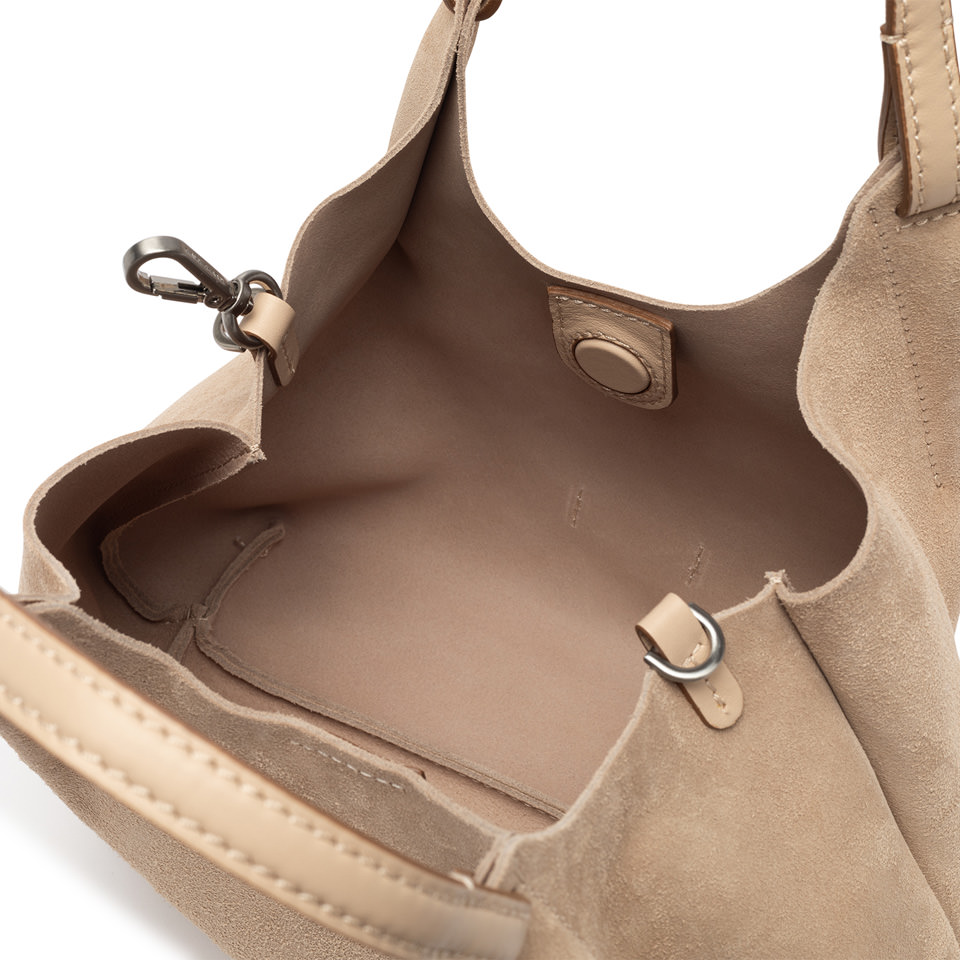 GIANNI CHIARINI  Сумка DUA из премиальной замши песочного оттенка
