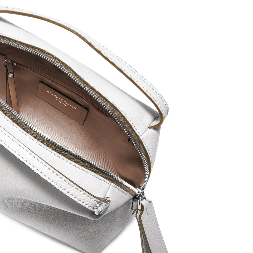 GIANNI CHIARINI  Сумка ALIFA big из премиальной зернистой кожи оттенка мрамора