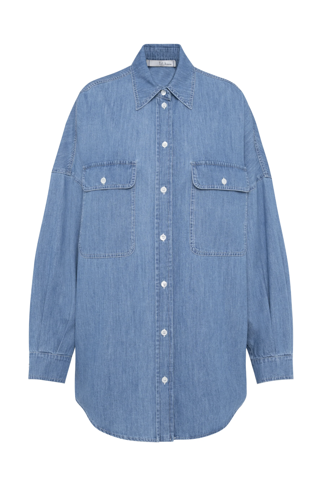 TELA Рубашка свободного кроя CIALDA из облегченного летнего денима