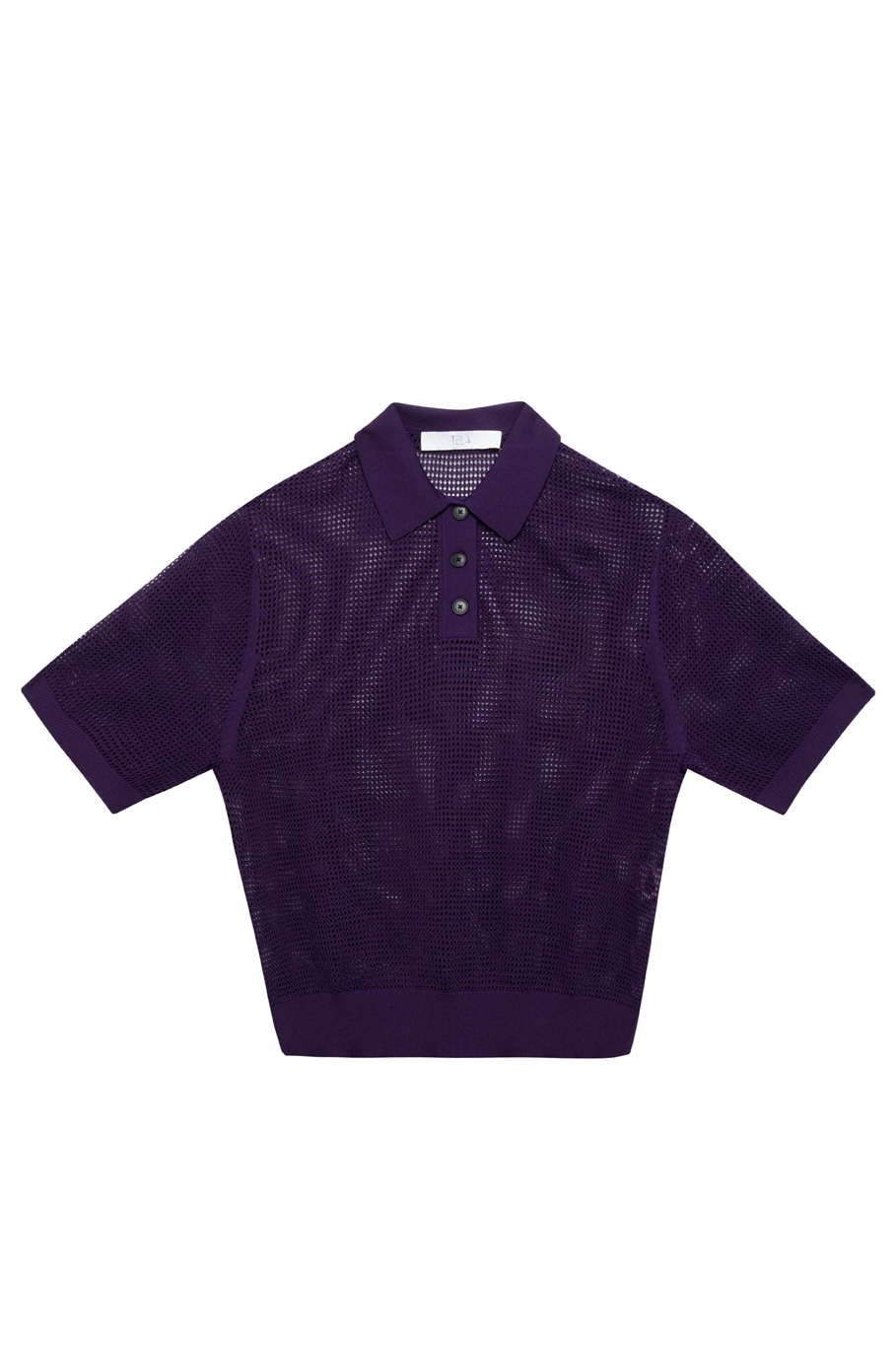 TELA Поло CIMBRA из сетчатой вискозы пурпурного оттенка