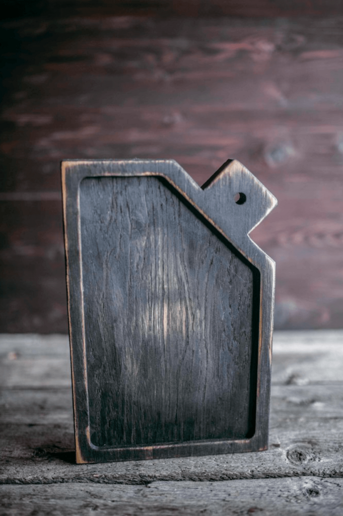 Доска для подачи дизайнерская темный дуб