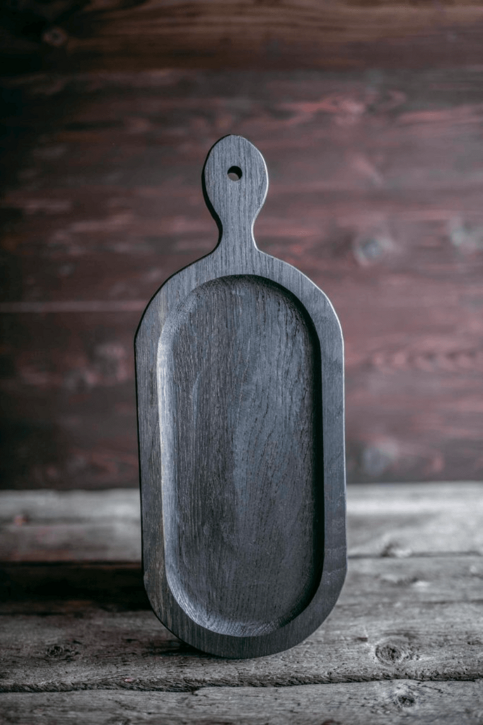 Доска для подачи дизайнерская овальная светлая