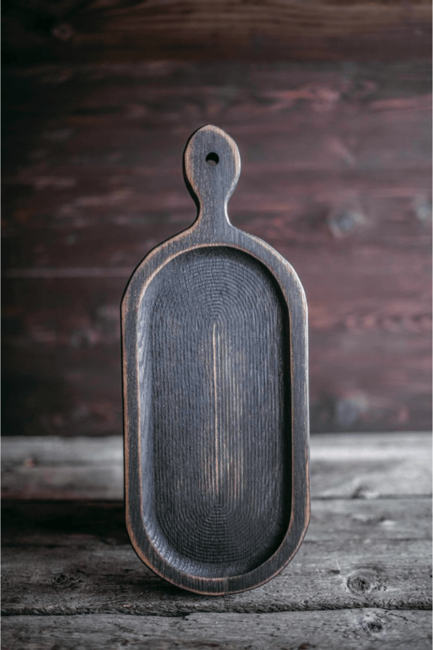 Доска для подачи дизайнерская овальная светлая