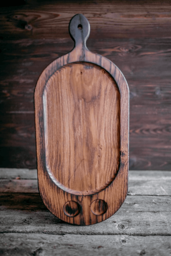 Доска для подачи овальная светлая