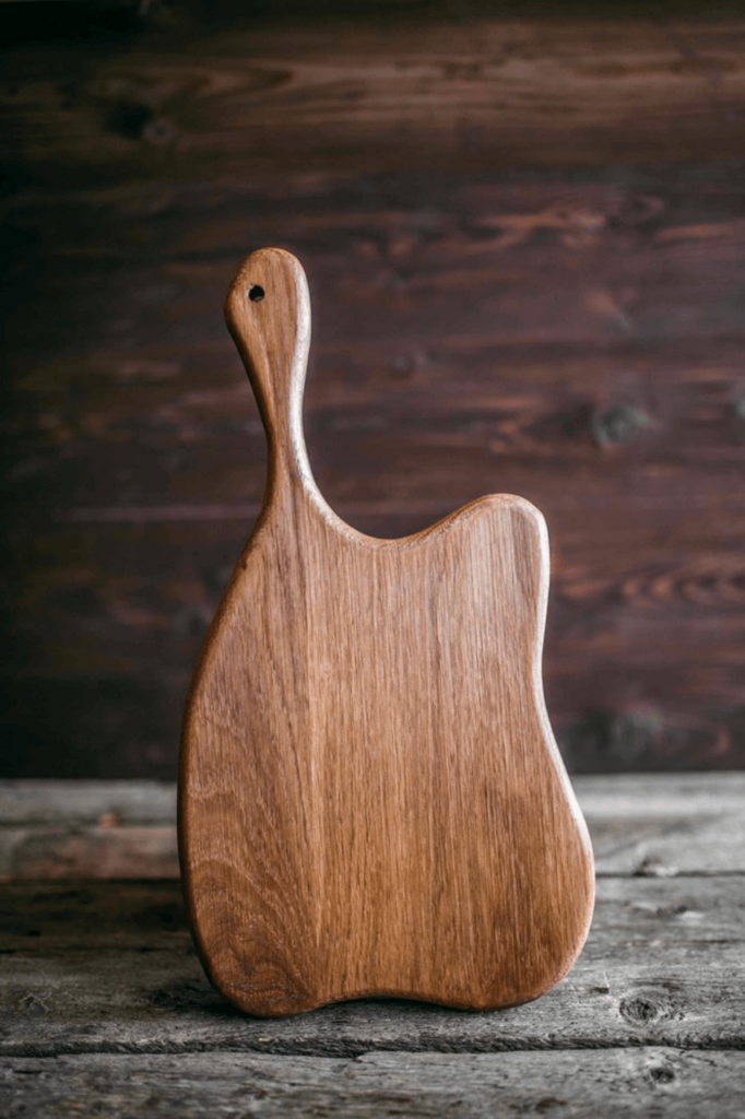 Доска разделочная дизайнерская квадратная светлая 2