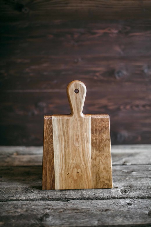 Доска разделочная дизайнерская квадратная светлая