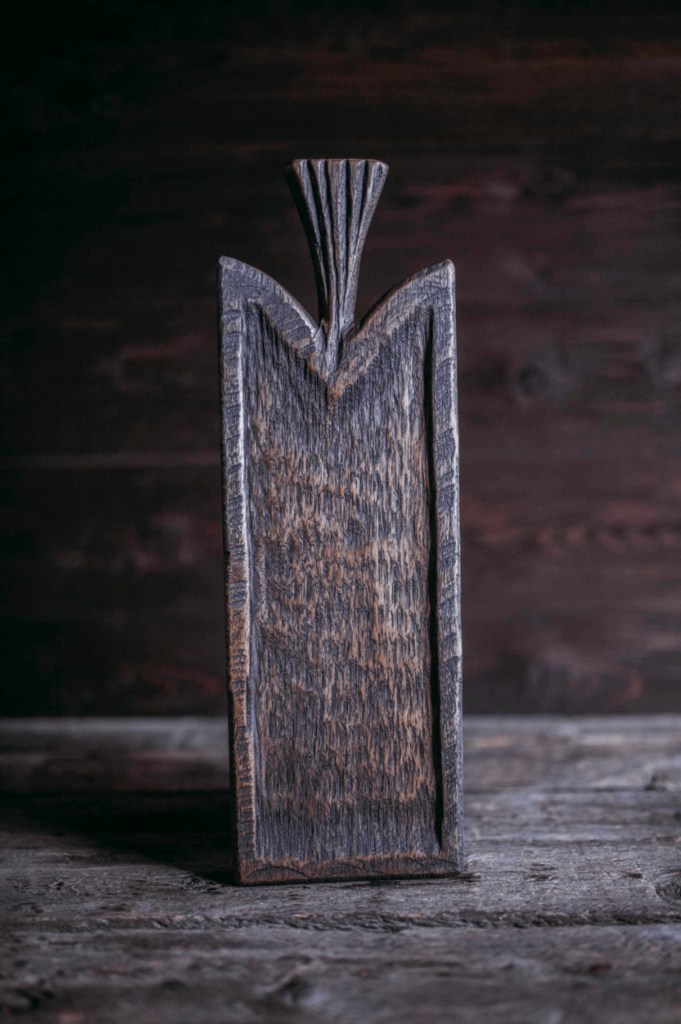 Доска для подачи дизайнерская прямоугольная коричневая