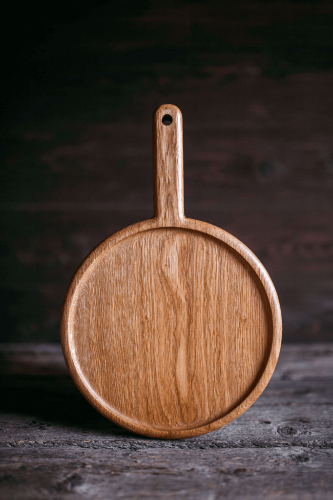 Доска для подачи круглая светлая