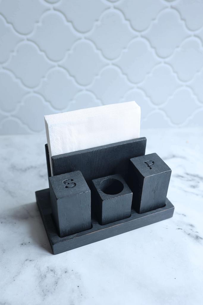 DL 03 Набор для специй и салфеток, дуб черный.