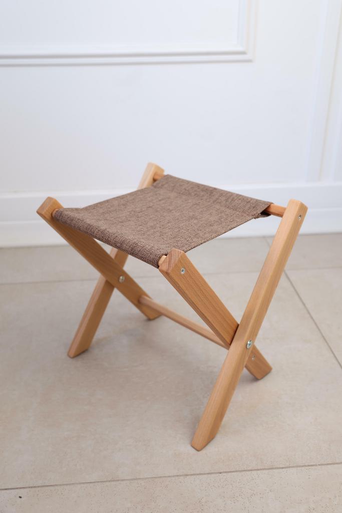 Подставка под сумку, Dikiy Les бук, коричневая рогожка 02